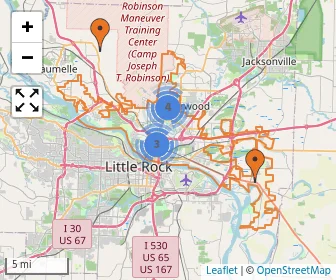 Area schools map